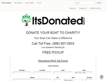 Tablet Screenshot of itsdonated.com